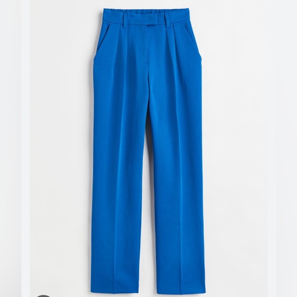 NWOT H&M Cobalt Blue High Waist Dress Pants - Picture 1 of 5